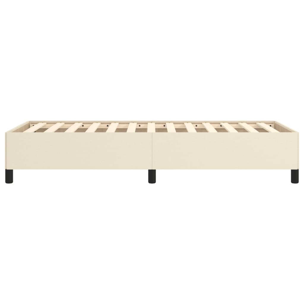 Bedframe kunstleer crèmekleurig 90x200 cm