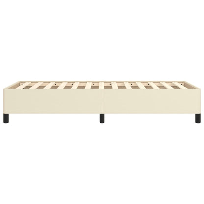 Bedframe kunstleer crèmekleurig 90x200 cm