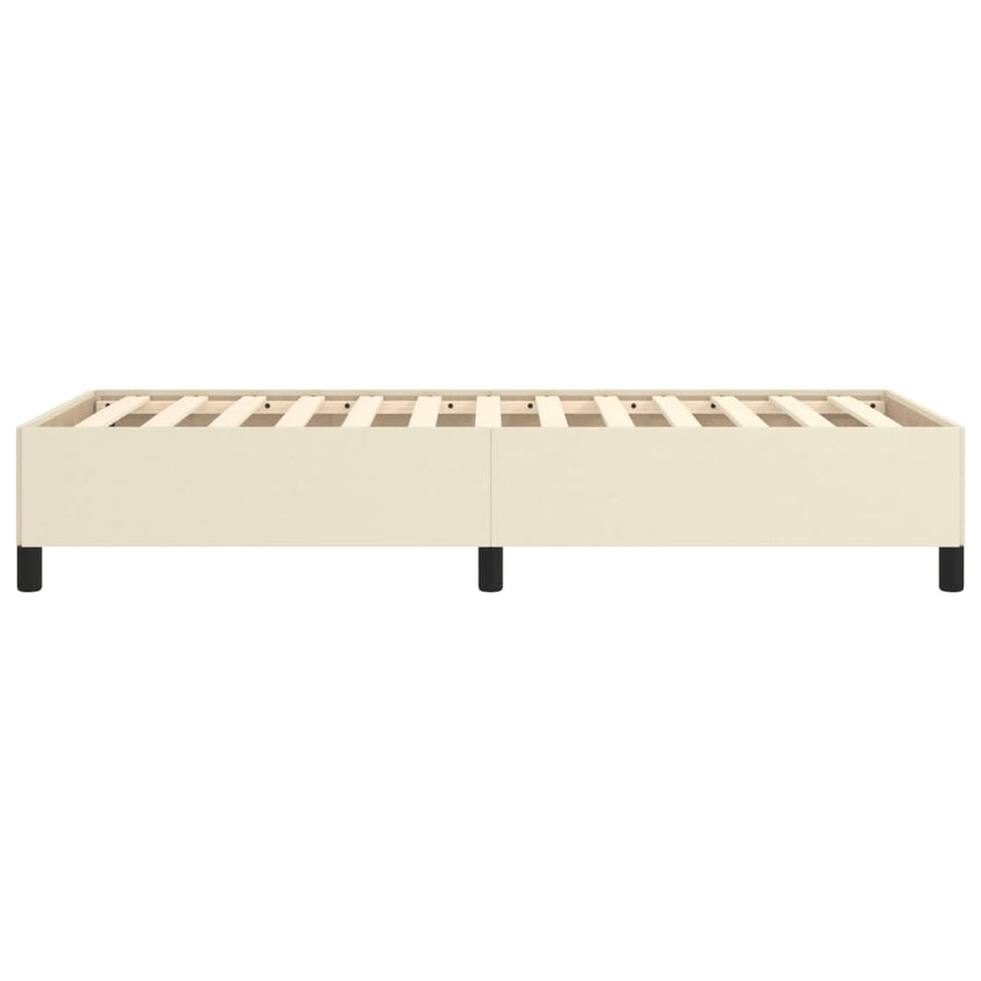 Bedframe kunstleer crèmekleurig 90x200 cm