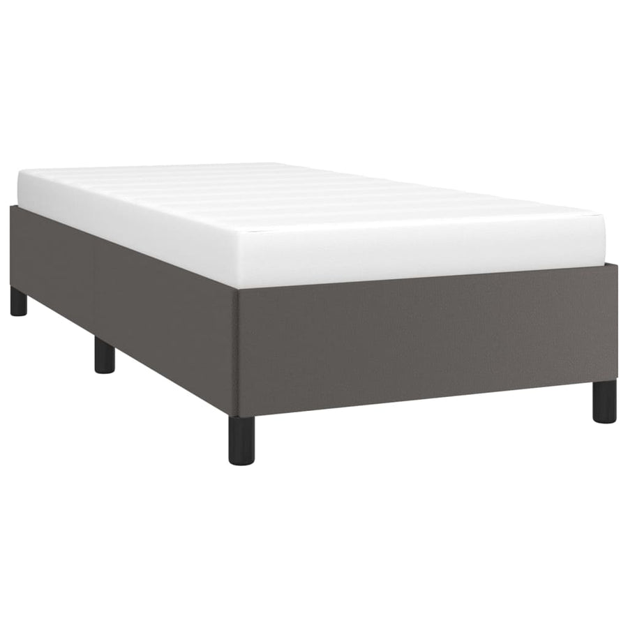 Bedframe kunstleer grijs 90x200 cm 90 x 200 cm 35 cm