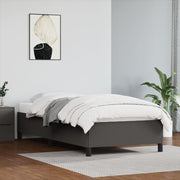 Bedframe kunstleer grijs 90x200 cm
