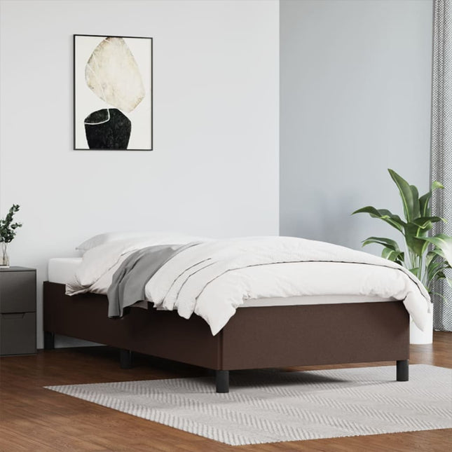 Bedframe kunstleer bruin 100x200 cm 100 x 200 cm 35 cm