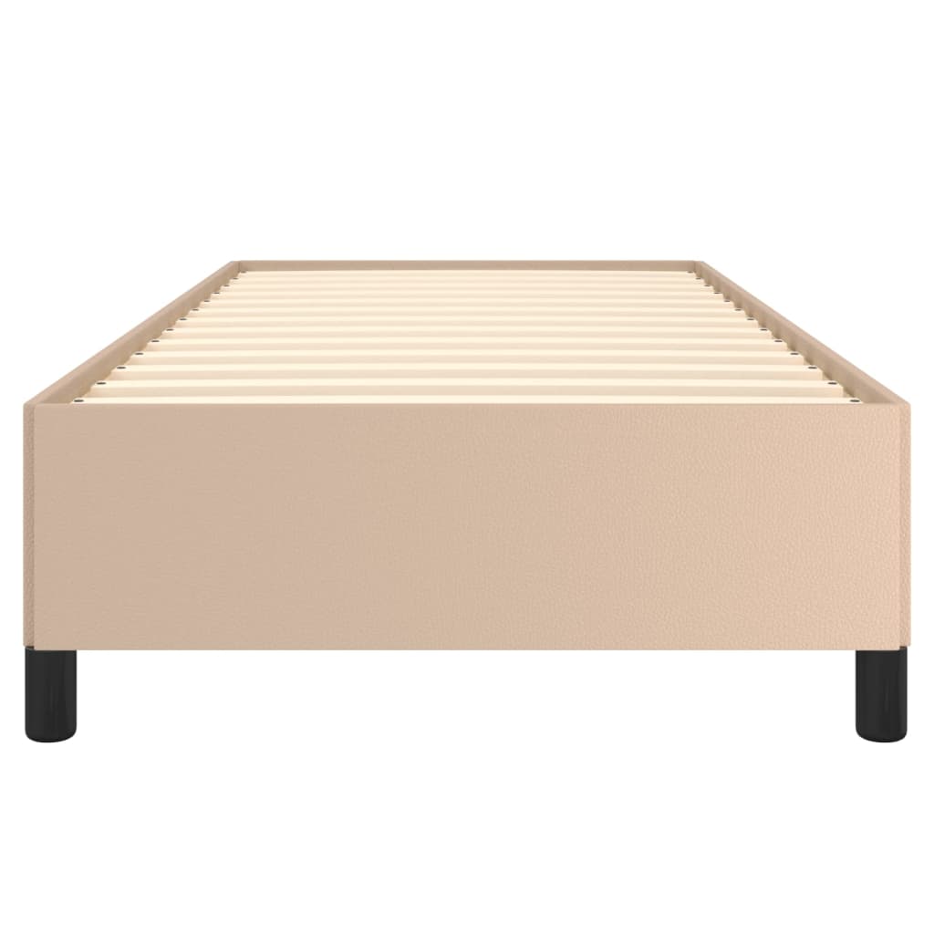 Bedframe kunstleer cappuccinokleurig 100x200 cm 100 x 200 cm 35 cm