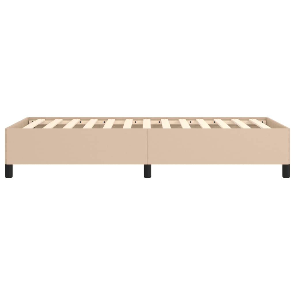 Bedframe kunstleer cappuccinokleurig 100x200 cm 100 x 200 cm 35 cm