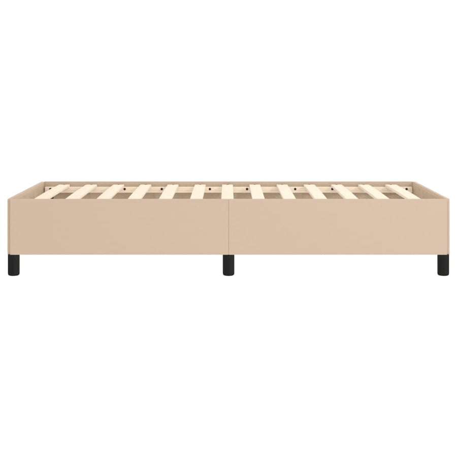 Bedframe kunstleer cappuccinokleurig 100x200 cm 100 x 200 cm 35 cm