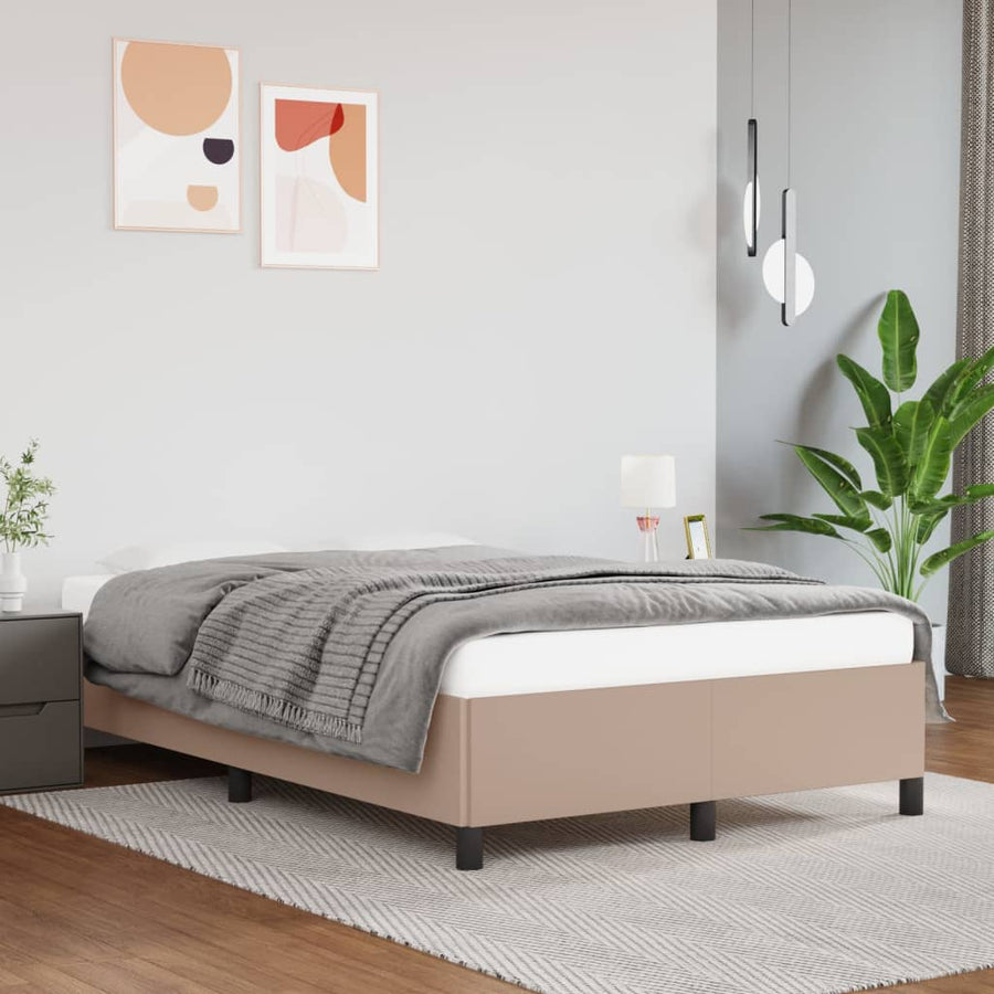 Bedframe kunstleer cappuccinokleurig 120x200 cm 120 x 200 cm 35 cm