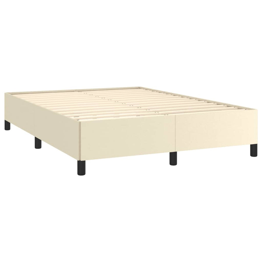 Bedframe Kunstleer Kleurig Crème 140 x 190 cm 35 cm