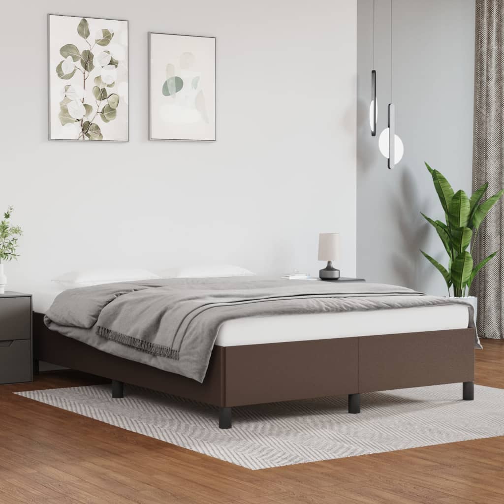 Bedframe Kunstleer Bruin 140 x 190 cm 35 cm