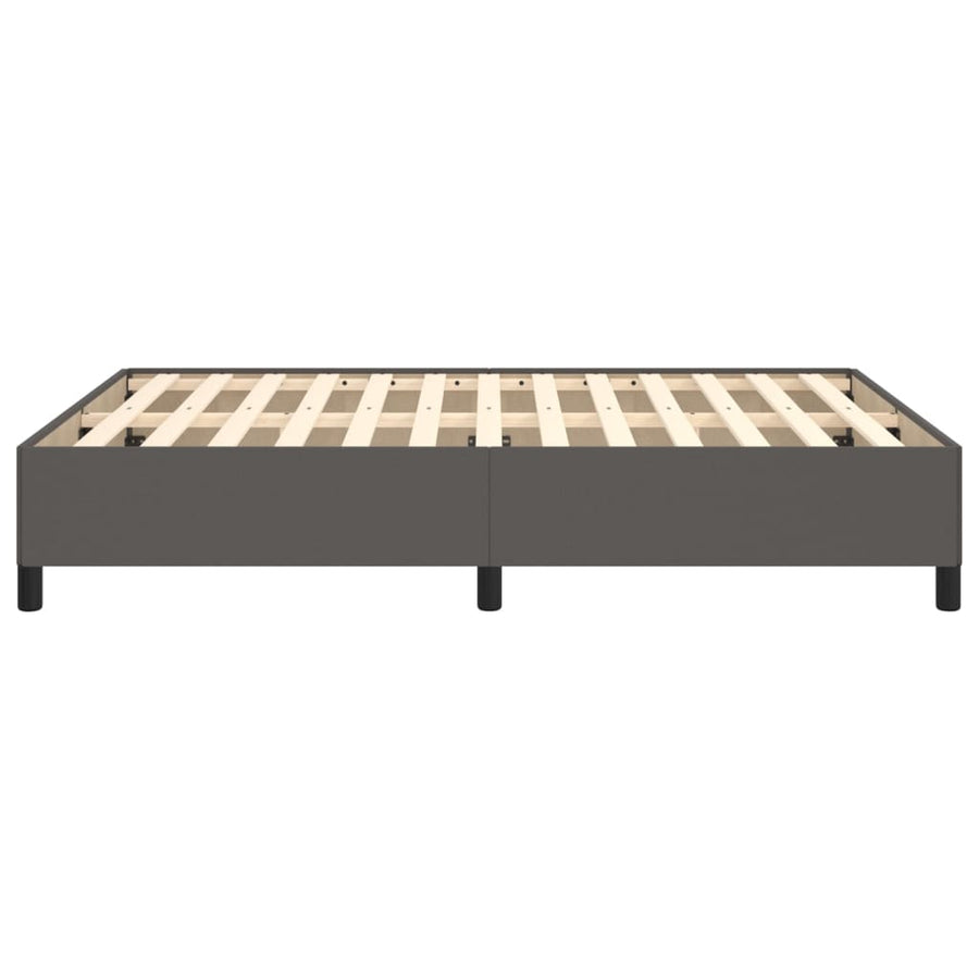 Bedframe kunstleer grijs 140x190 cm 140 x 190 cm 35 cm