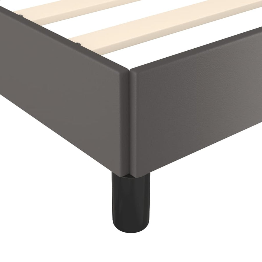 Bedframe kunstleer grijs 140x190 cm 140 x 190 cm 35 cm