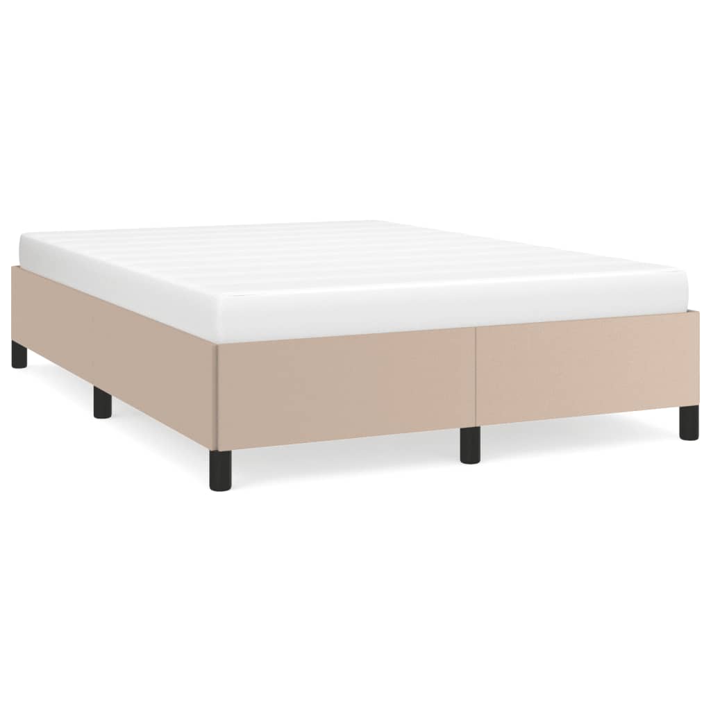 Bedframe kunstleer cappuccinokleurig 140x190 cm 140 x 190 cm 35 cm