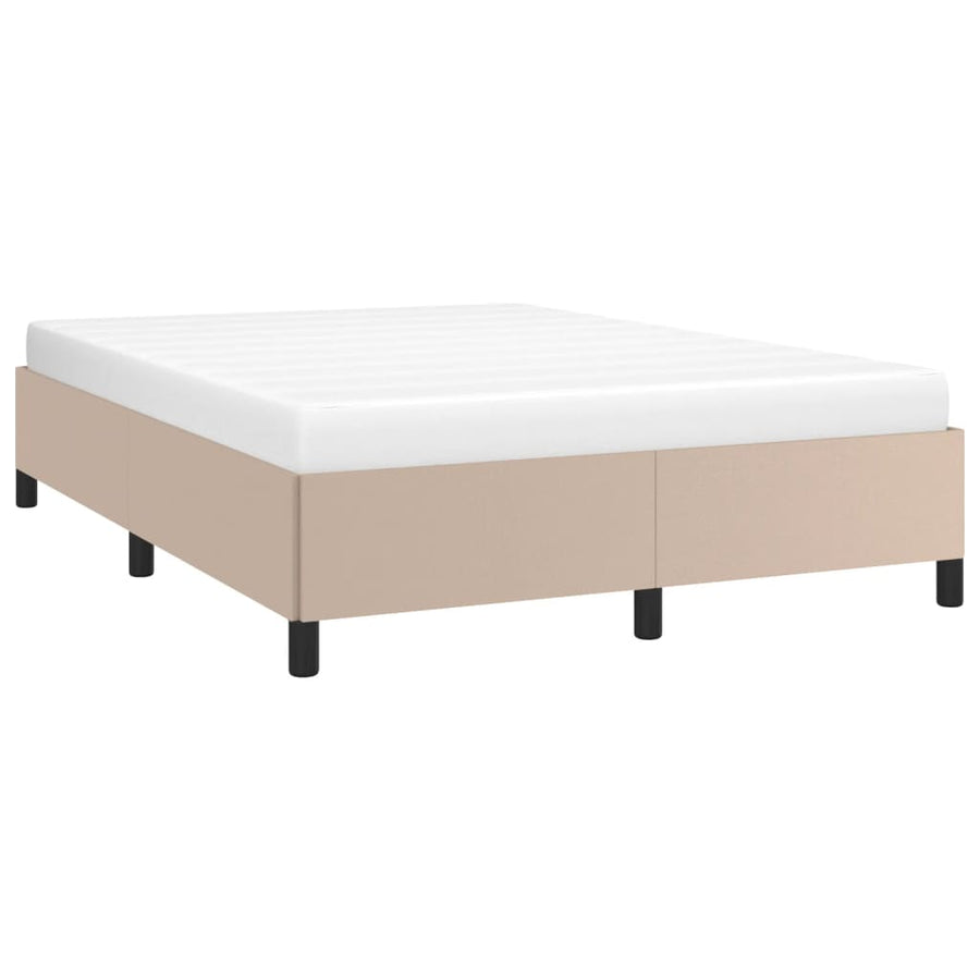 Bedframe kunstleer cappuccinokleurig 140x190 cm 140 x 190 cm 35 cm
