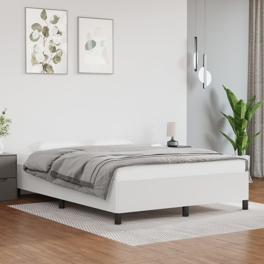 Bedframe Kunstleer Wit 140 x 200 cm 35 cm