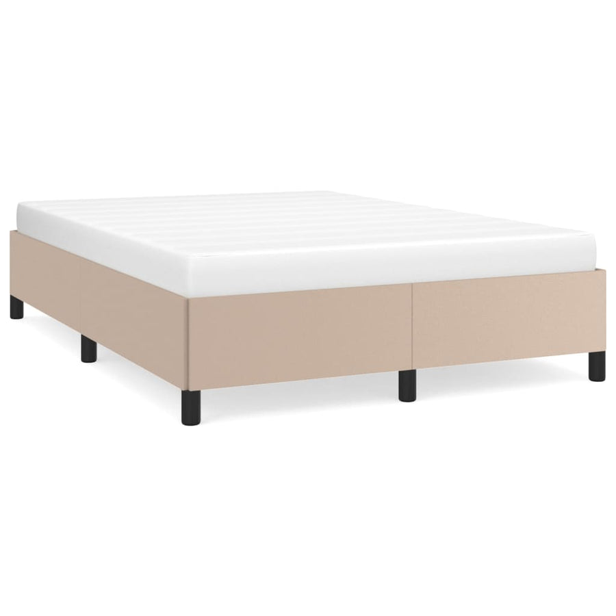 Bedframe kunstleer cappuccinokleurig 140x200 cm 140 x 200 cm 35 cm