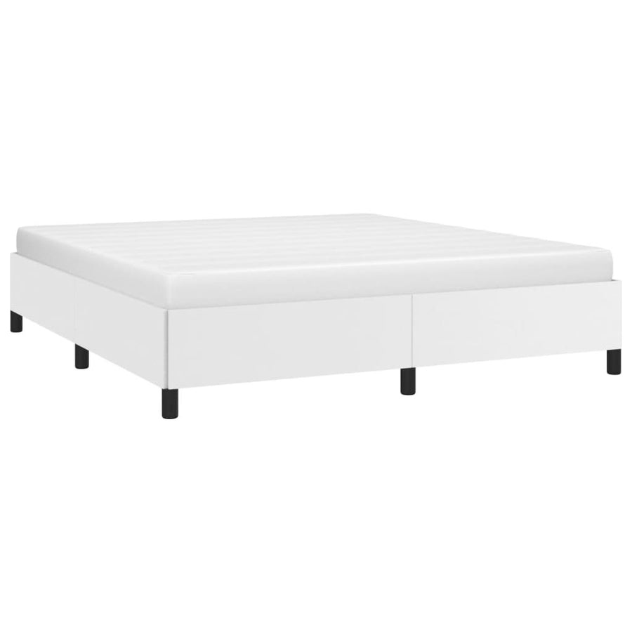 Bedframe Kunstleer Wit 160 x 200 cm 35 cm