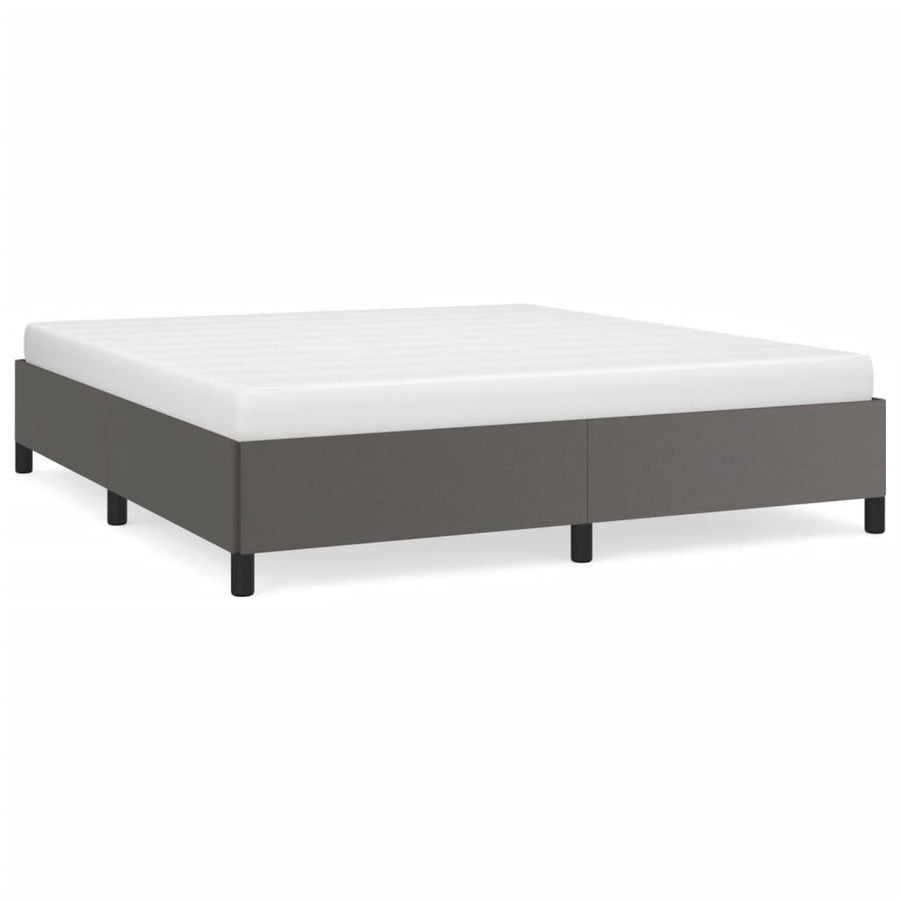 Bedframe kunstleer grijs 160x200 cm 160 x 200 cm 35 cm