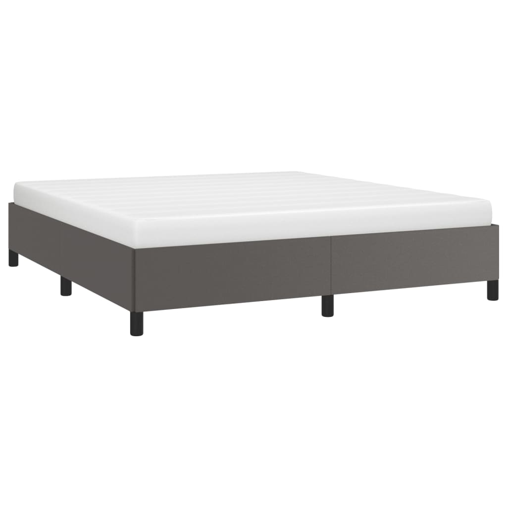 Bedframe kunstleer grijs 160x200 cm 160 x 200 cm 35 cm