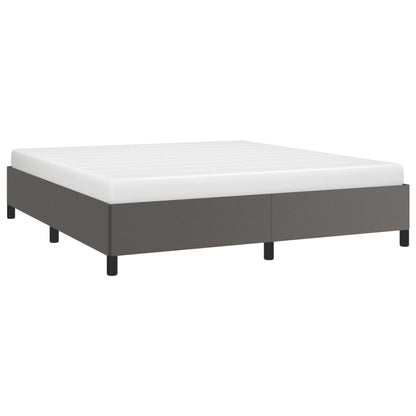 Bedframe kunstleer grijs 160x200 cm 160 x 200 cm 35 cm