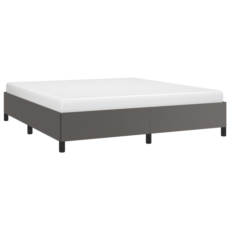 Bedframe kunstleer grijs 160x200 cm 160 x 200 cm 35 cm