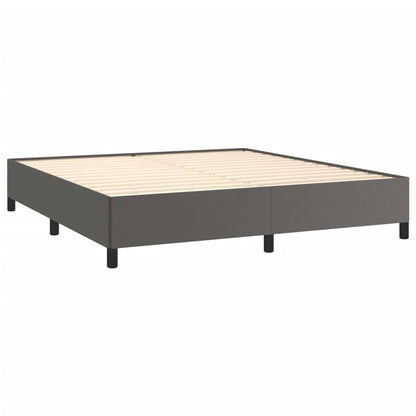 Bedframe kunstleer grijs 160x200 cm 160 x 200 cm 35 cm