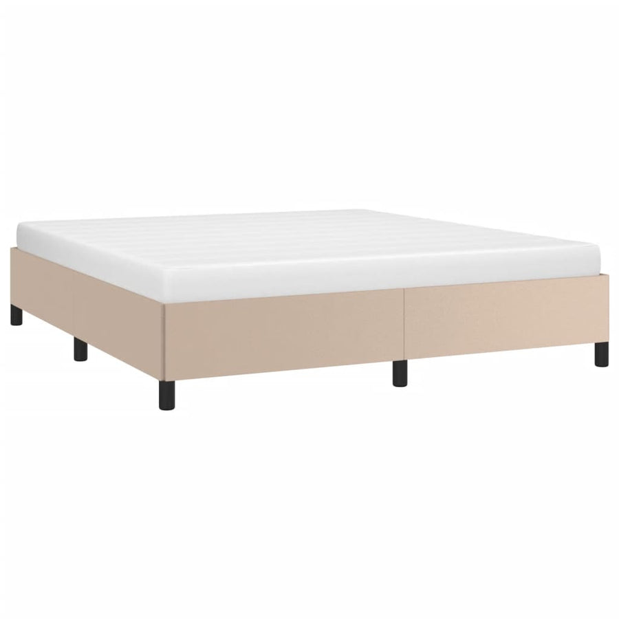 Bedframe kunstleer cappuccinokleurig 160x200 cm 160 x 200 cm 35 cm