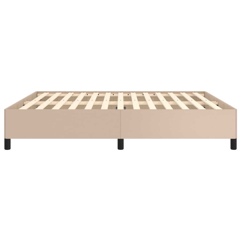 Bedframe kunstleer cappuccinokleurig 160x200 cm 160 x 200 cm 35 cm