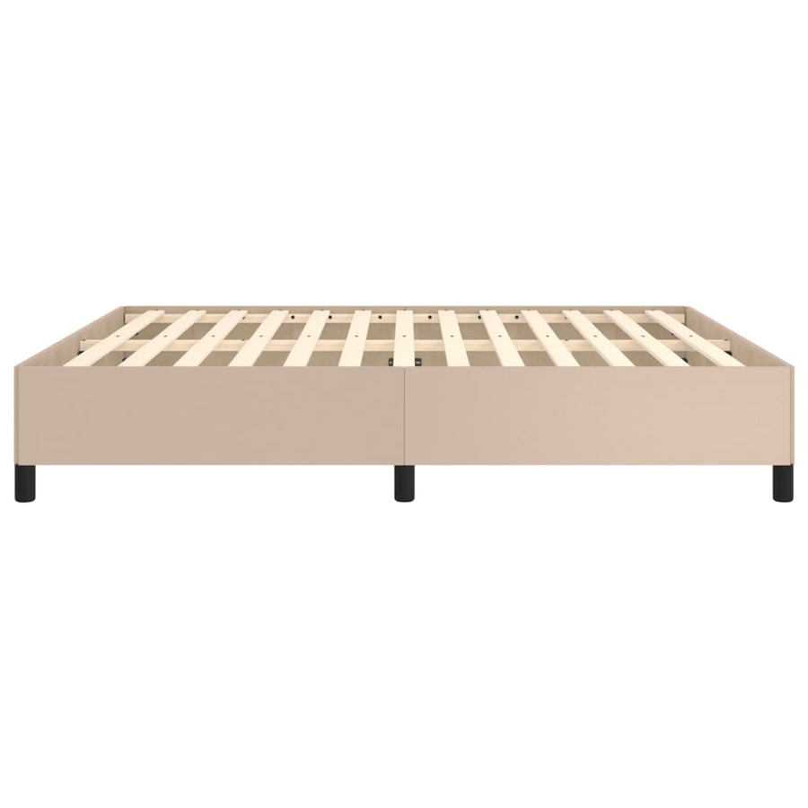 Bedframe kunstleer cappuccinokleurig 160x200 cm 160 x 200 cm 35 cm
