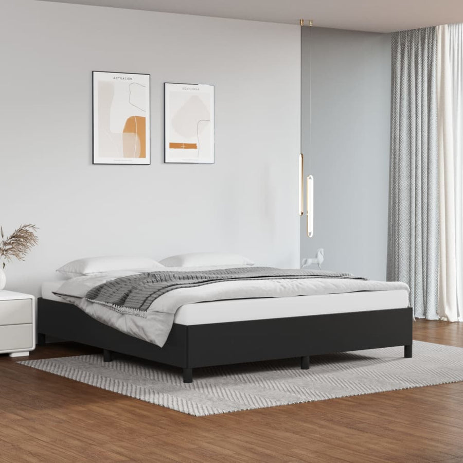 Bedframe Kunstleer Zwart 180 x 200 cm 35 cm