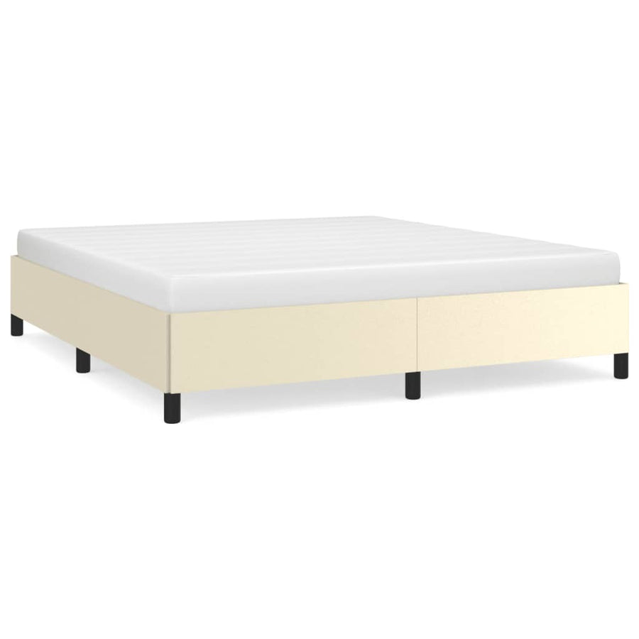Bedframe Kunstleer Kleurig Crème 180 x 200 cm 35 cm