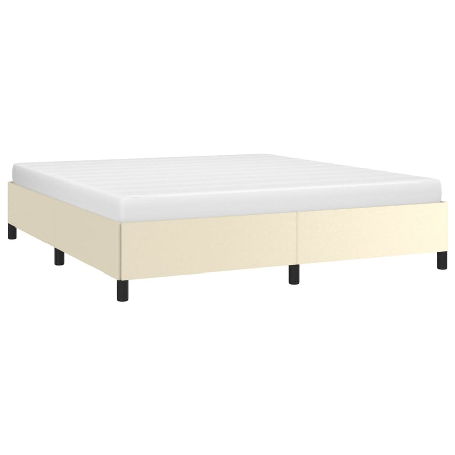 Bedframe Kunstleer Kleurig Crème 180 x 200 cm 35 cm