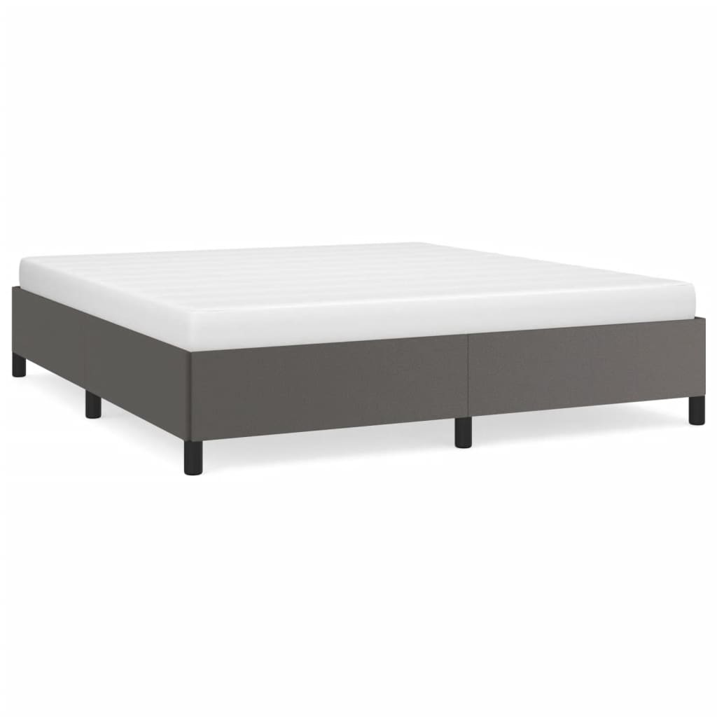 Bedframe kunstleer grijs 180x200 cm 180 x 200 cm 35 cm