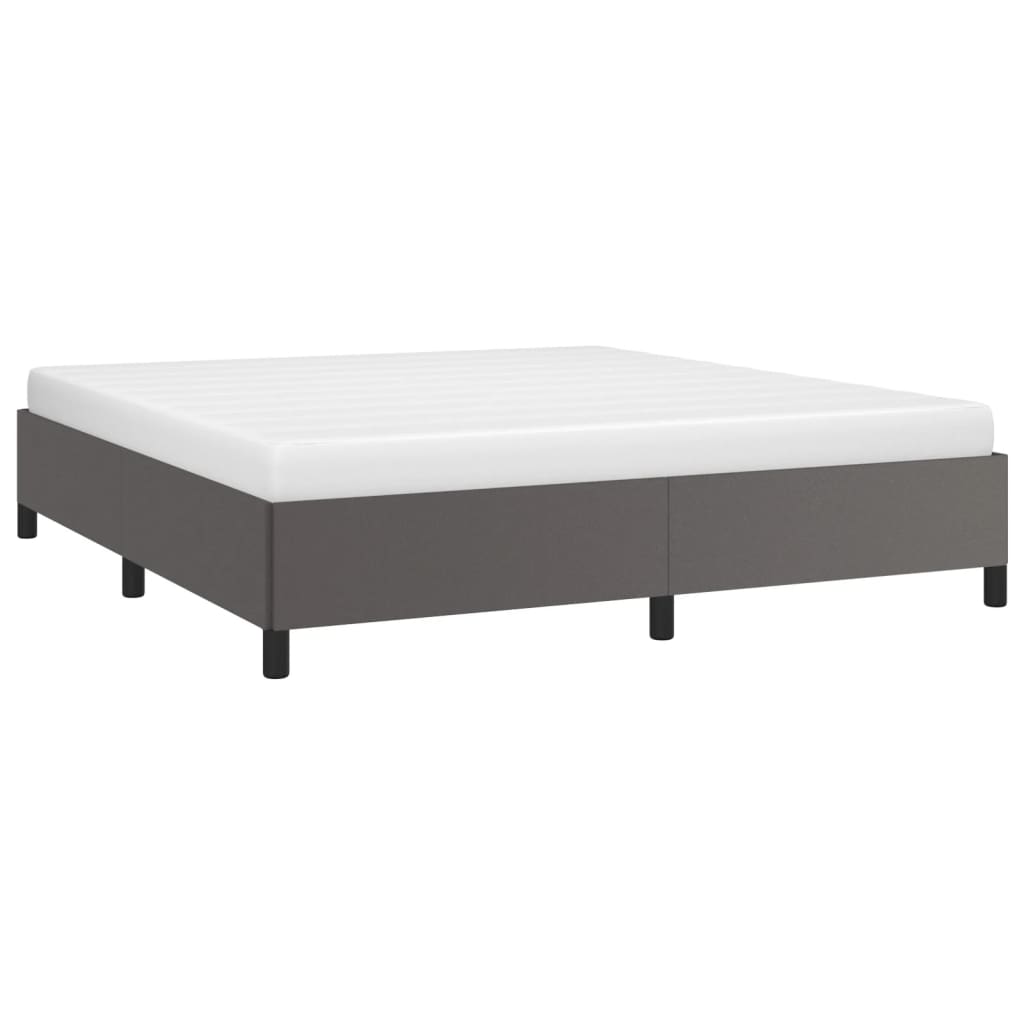 Bedframe kunstleer grijs 180x200 cm 180 x 200 cm 35 cm