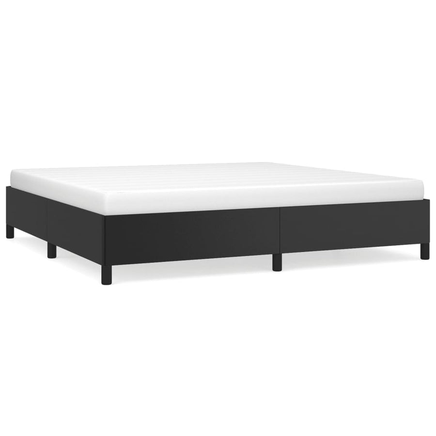 Bedframe Kunstleer Zwart 200 x 200 cm 35 cm