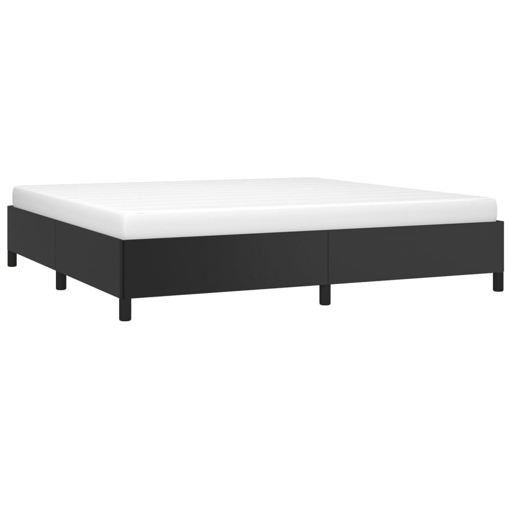 Bedframe Kunstleer Zwart 200 x 200 cm 35 cm