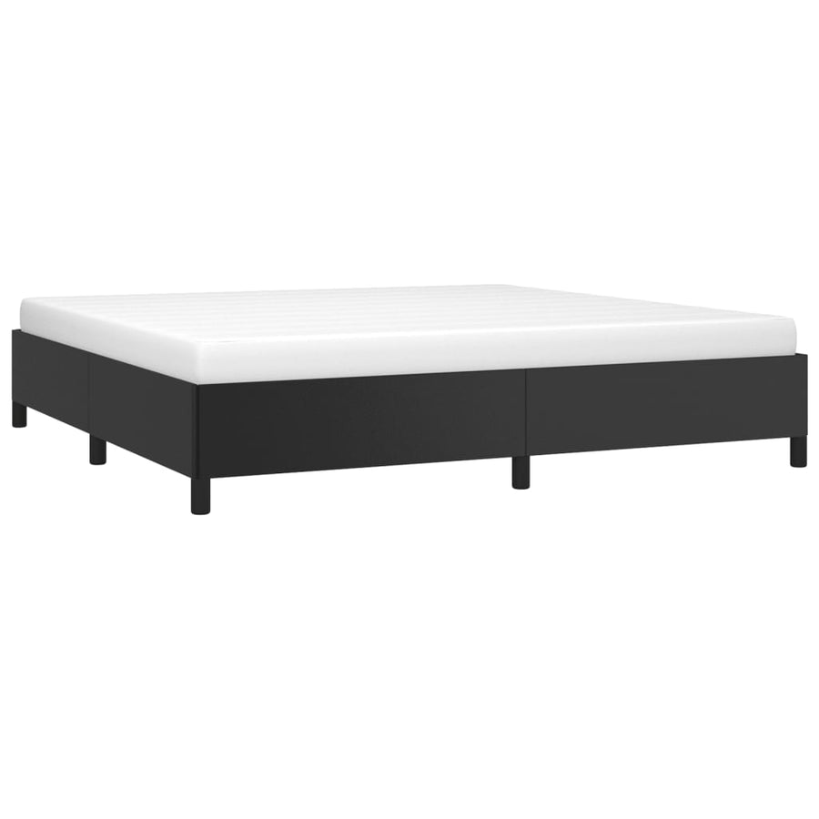 Bedframe Kunstleer Zwart 200 x 200 cm 35 cm