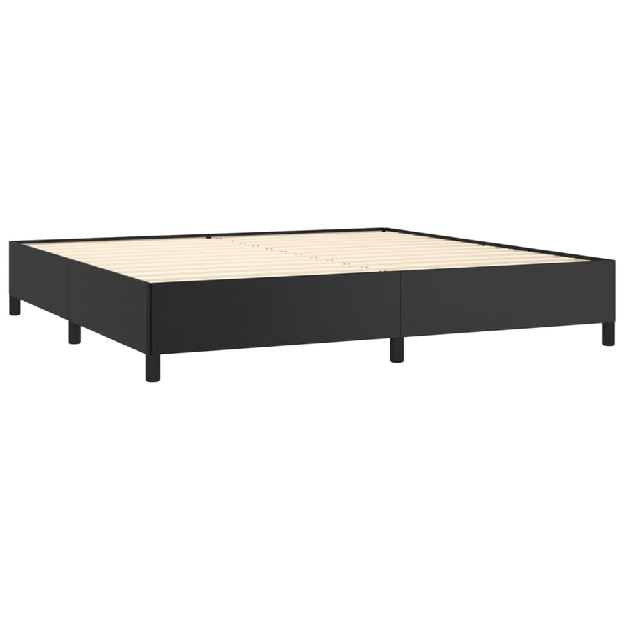 Bedframe Kunstleer Zwart 200 x 200 cm 35 cm