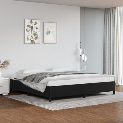 Bedframe Kunstleer Zwart 200 x 200 cm 35 cm
