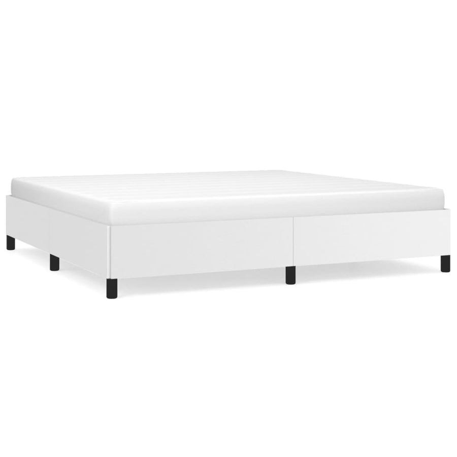 Bedframe Kunstleer Wit 200 x 200 cm 35 cm