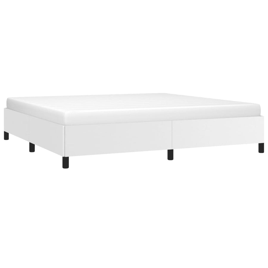 Bedframe Kunstleer Wit 200 x 200 cm 35 cm
