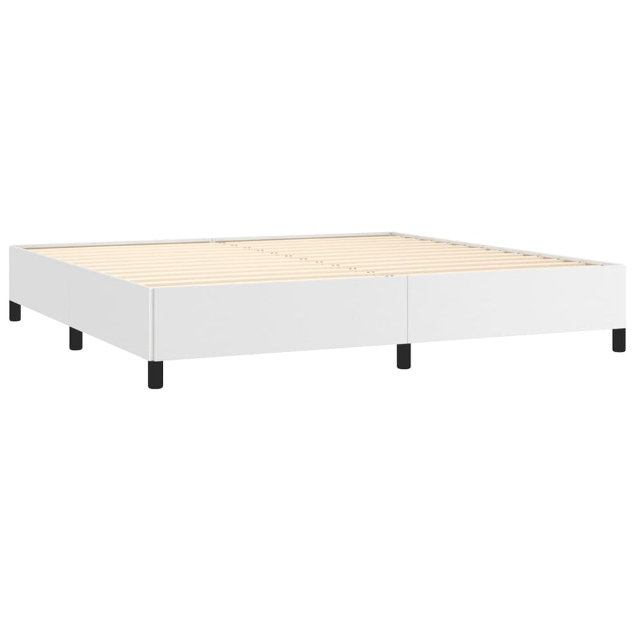 Bedframe Kunstleer Wit 200 x 200 cm 35 cm