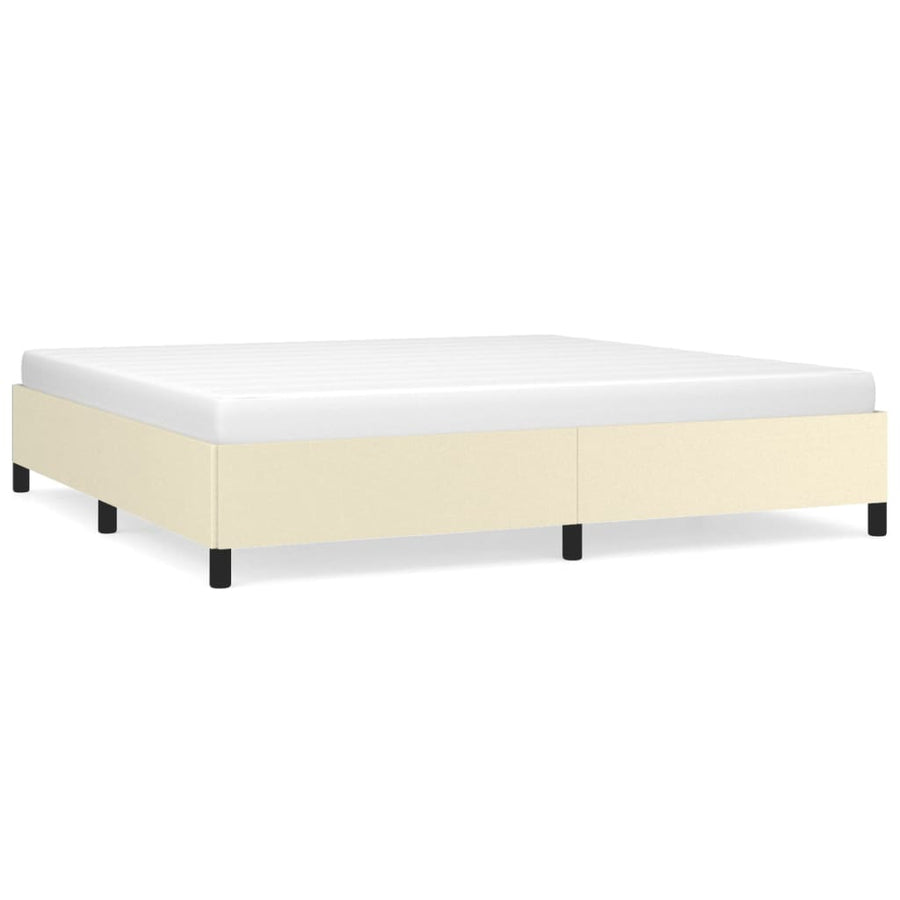 Bedframe Kunstleer Kleurig Crème 200 x 200 cm 35 cm