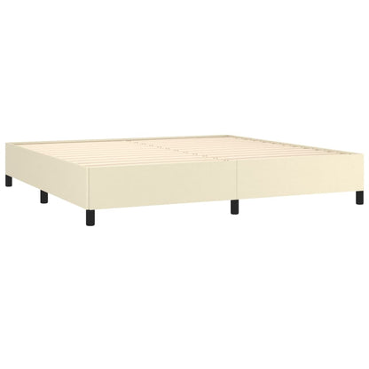 Bedframe Kunstleer Kleurig Crème 200 x 200 cm 35 cm