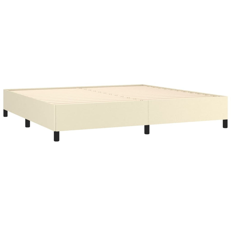 Bedframe Kunstleer Kleurig Crème 200 x 200 cm 35 cm