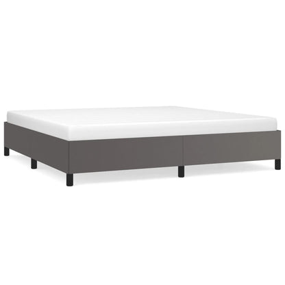Bedframe kunstleer grijs 200x200 cm 200 x 200 cm 35 cm