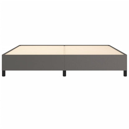 Bedframe kunstleer grijs 200x200 cm 200 x 200 cm 35 cm