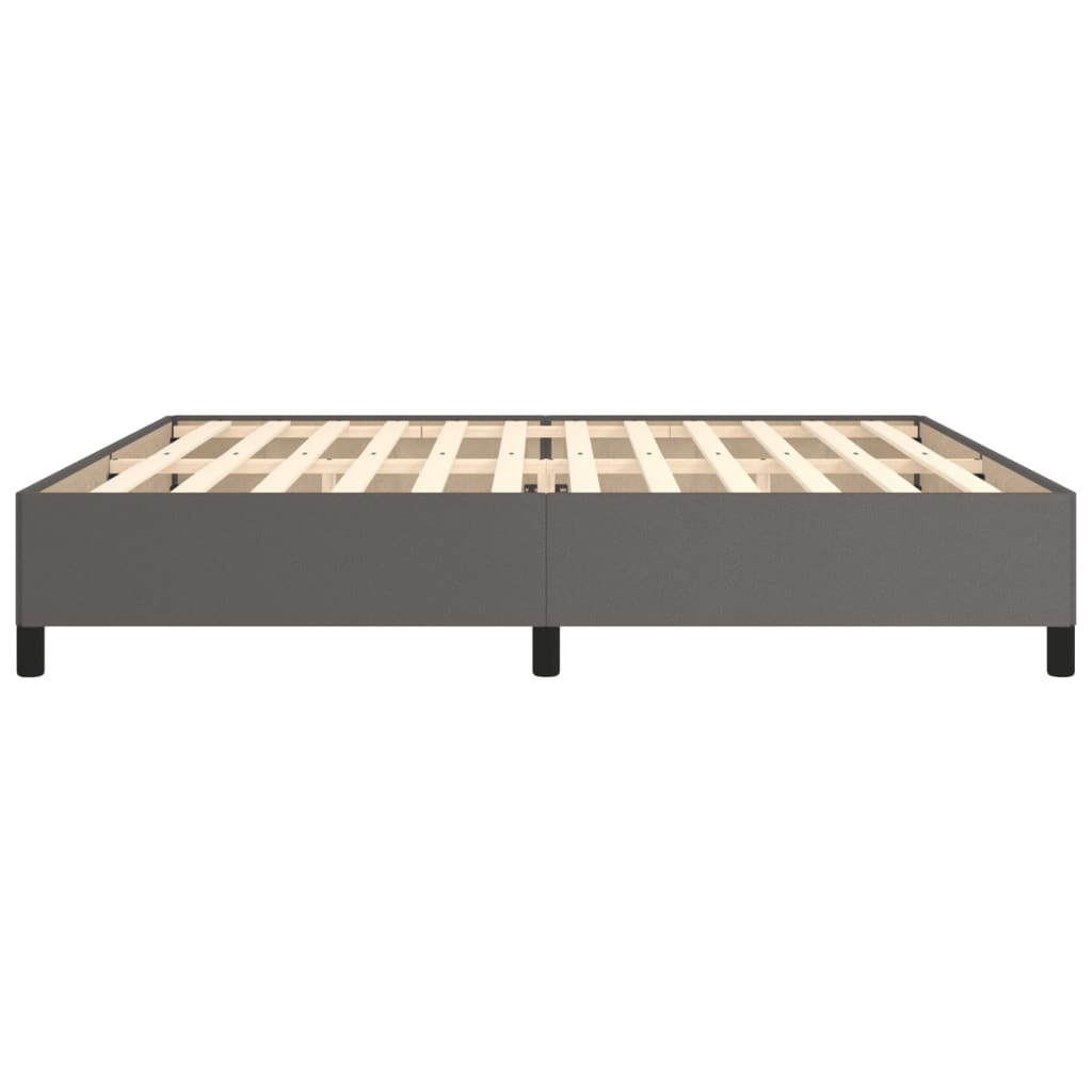 Bedframe kunstleer grijs 200x200 cm 200 x 200 cm 35 cm