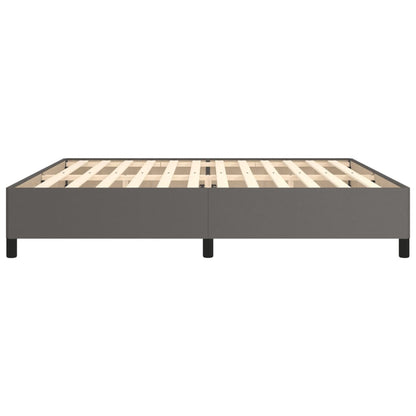 Bedframe kunstleer grijs 200x200 cm 200 x 200 cm 35 cm