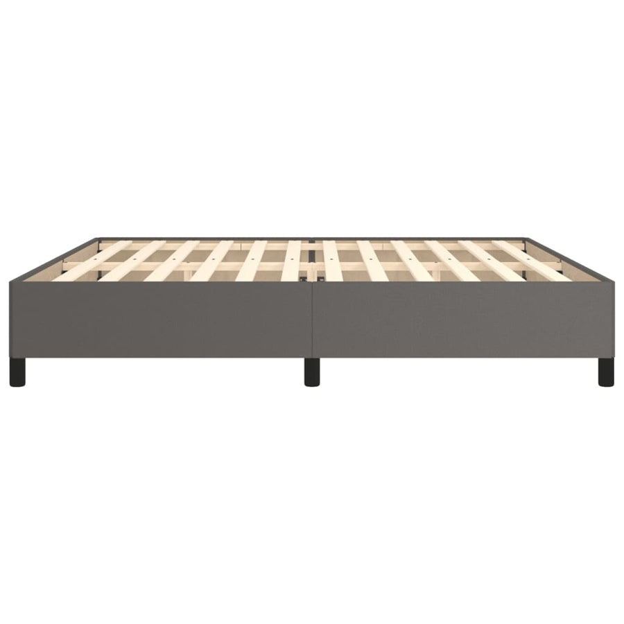 Bedframe kunstleer grijs 200x200 cm 200 x 200 cm 35 cm