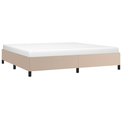 Bedframe kunstleer cappuccinokleurig 200x200 cm 200 x 200 cm 35 cm