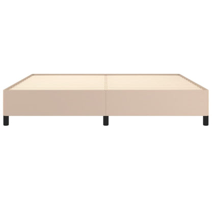 Bedframe kunstleer cappuccinokleurig 200x200 cm 200 x 200 cm 35 cm